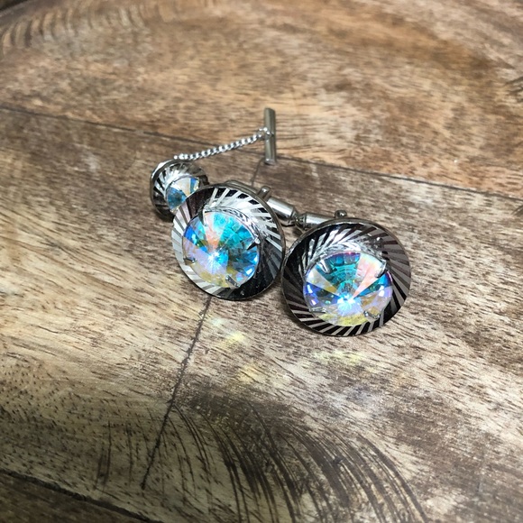 CUFFLINKS - Swarovski Aurora - Picture 5 of 7